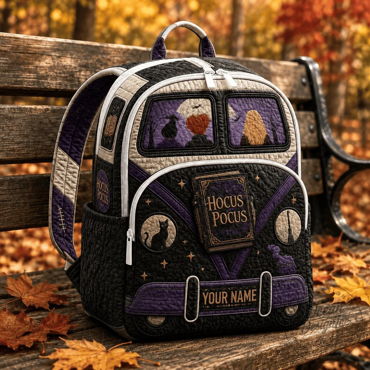 Hocus Pocus Sanderson Sisters Volkswagen Bus Backpack Halloween Gift