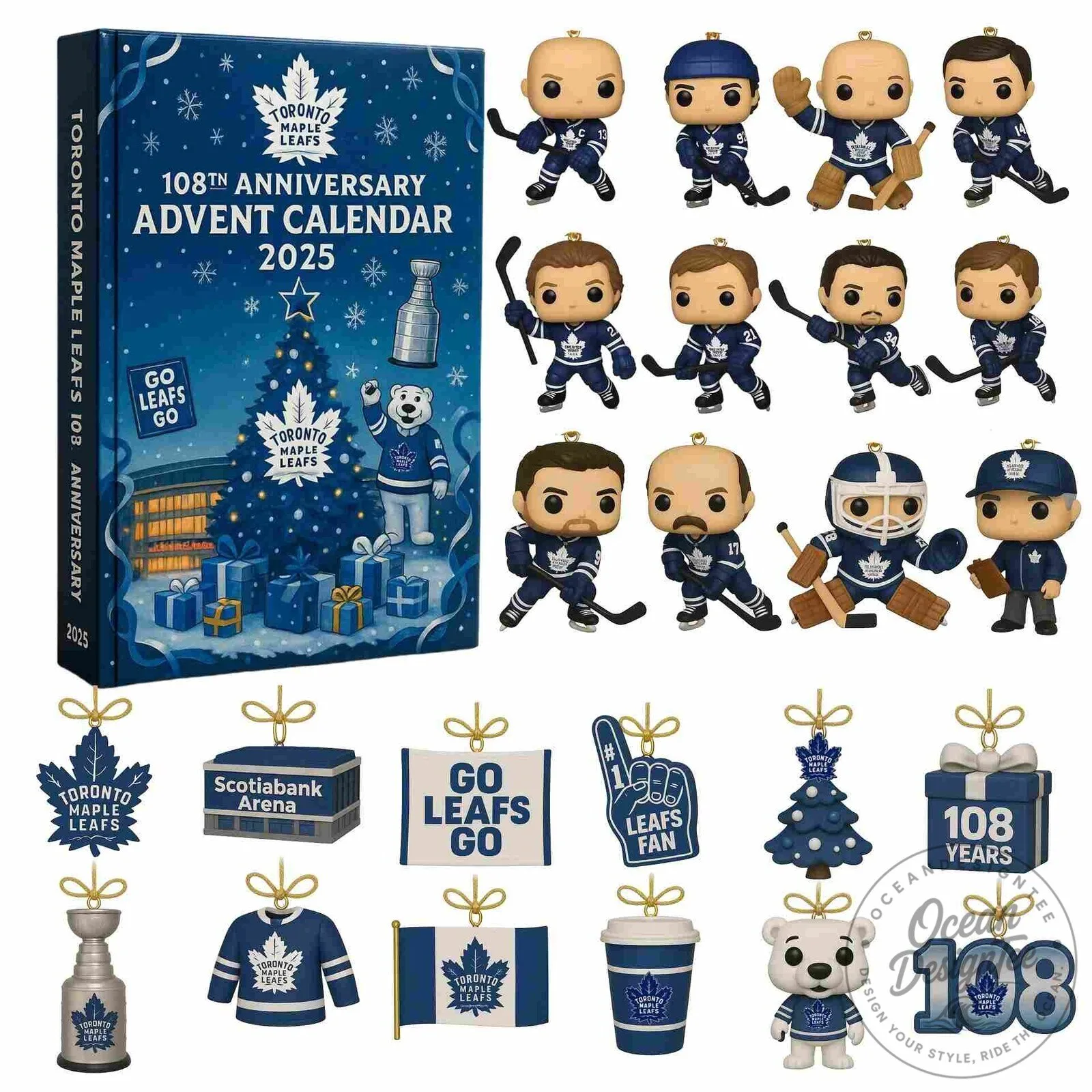 Toronto Maple Leafs 108th Anniversary 2025 Advent Calendar with Funko Pop Figurines