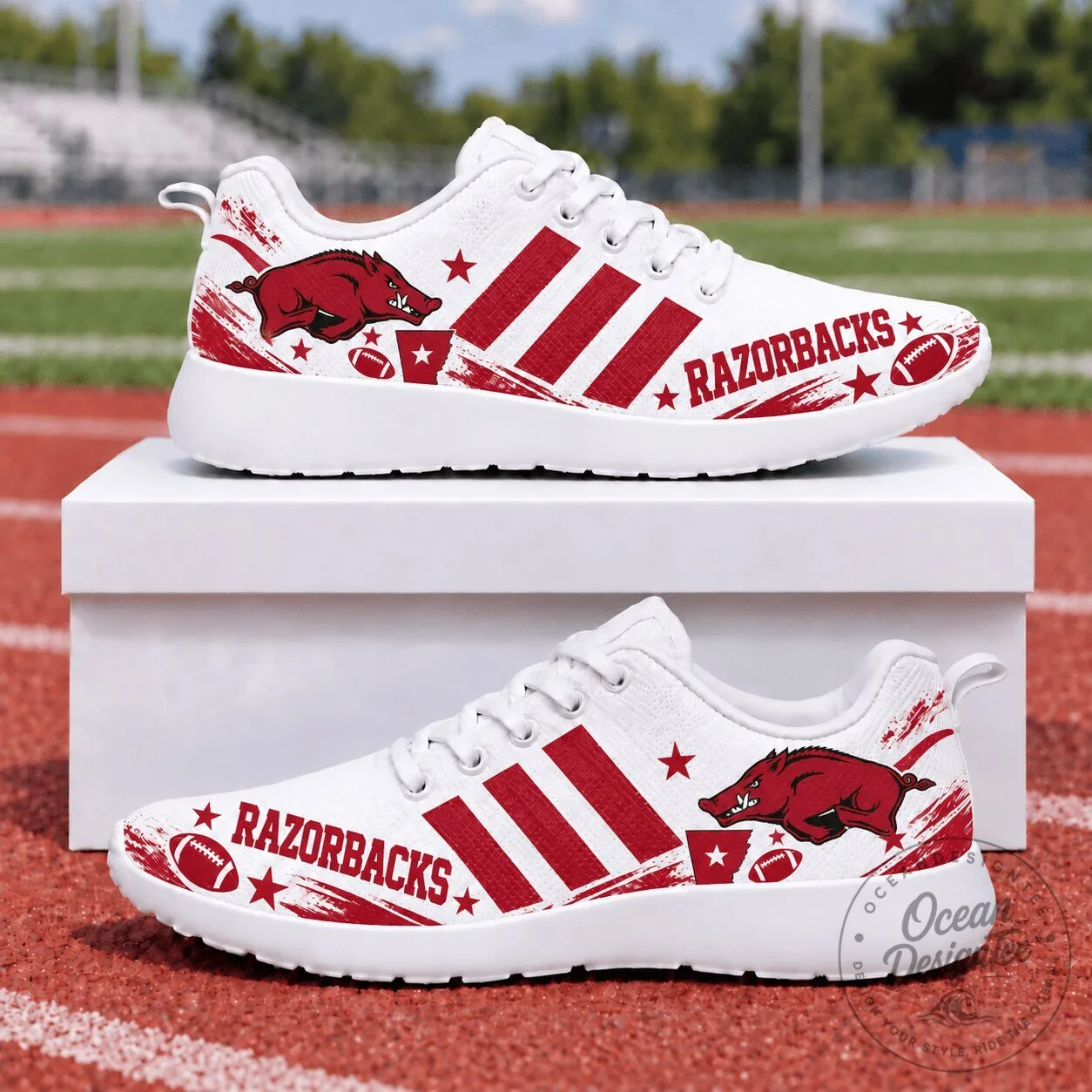 Arkansas Razorbacks Football Team Fan Casual Sneakers
