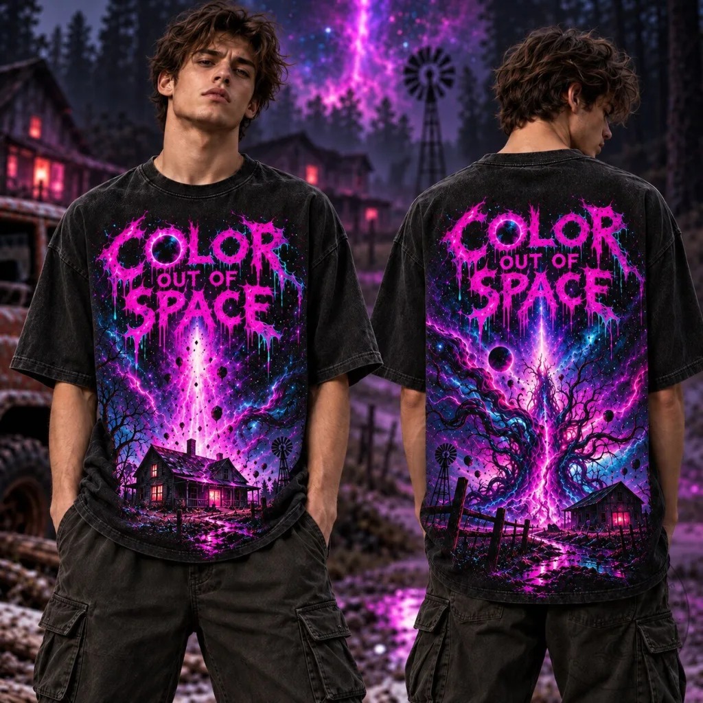 Color Out of Space Cosmic Horror Movie Black Graphic T-Shirt Color Out of Space Cosmic Horror Movie Black Graphic T-Shirt