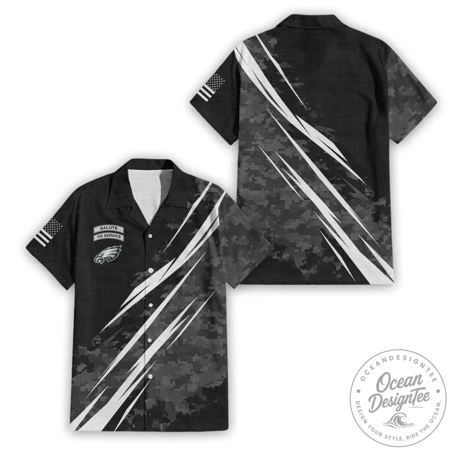 Premium Hawaiian Shirt for Philadelphia Eagles Salute To Service Fans