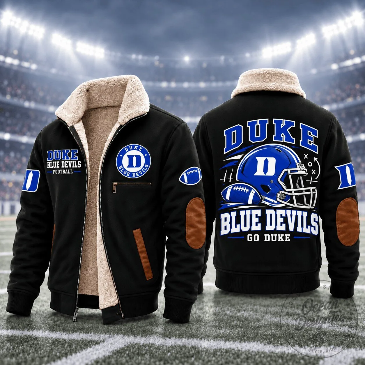 Duke Blue Devils Football Gameday Fleece Jacket 2 Duke Blue Devils Football Gameday Fleece Jacket