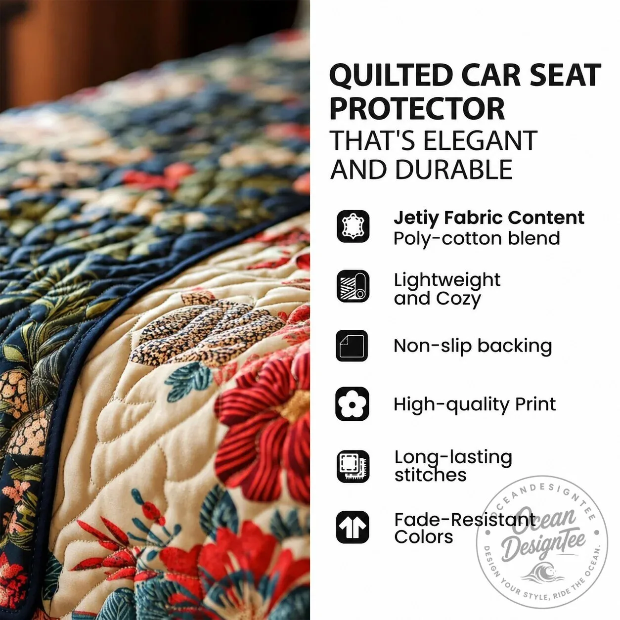 Bear Paw Patchwork Quilted Car Seat Cover Protector 7 Bear Paw Patchwork Quilted Car Seat Cover Protector