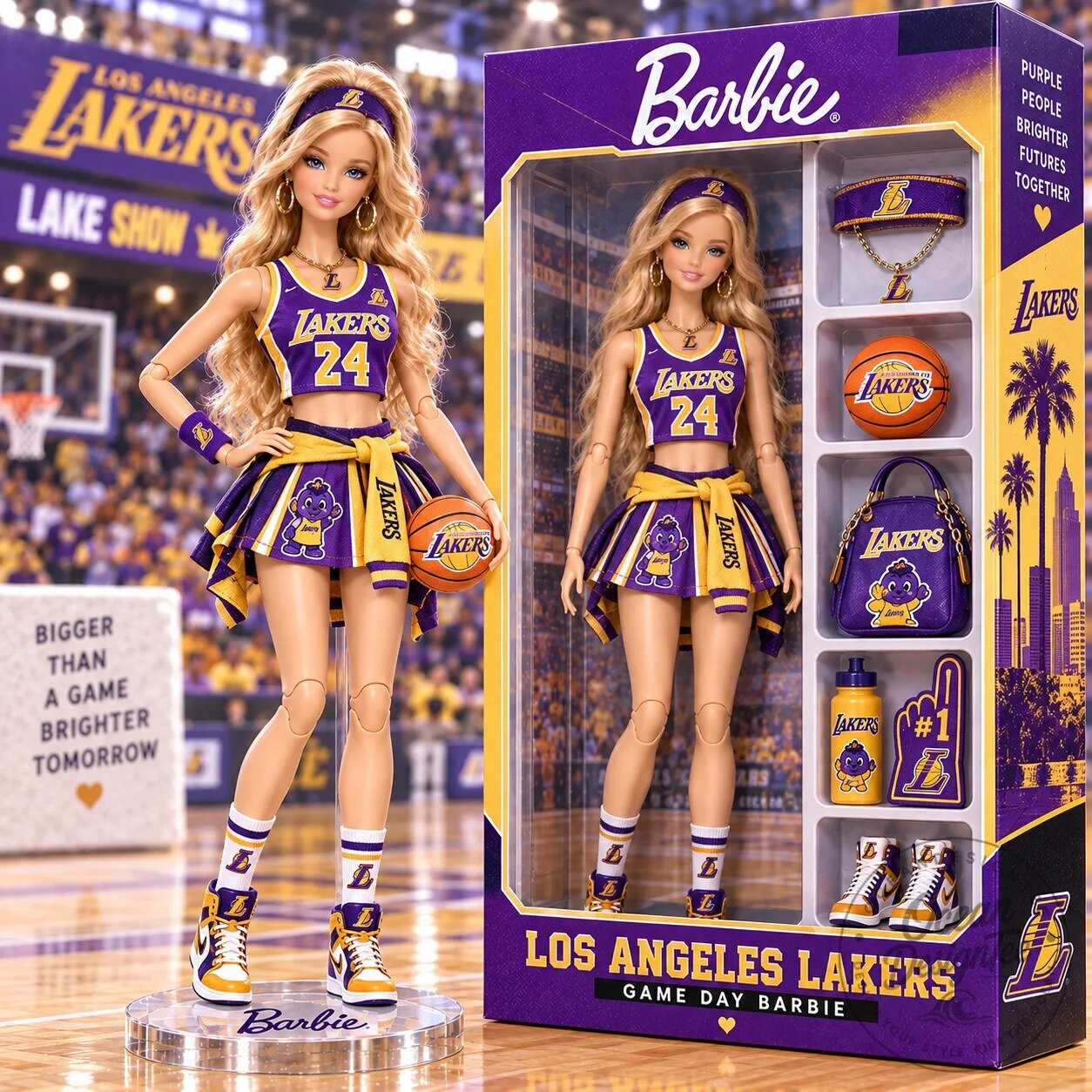 Los Angeles Lakers Barbie Doll Collectible Figurine