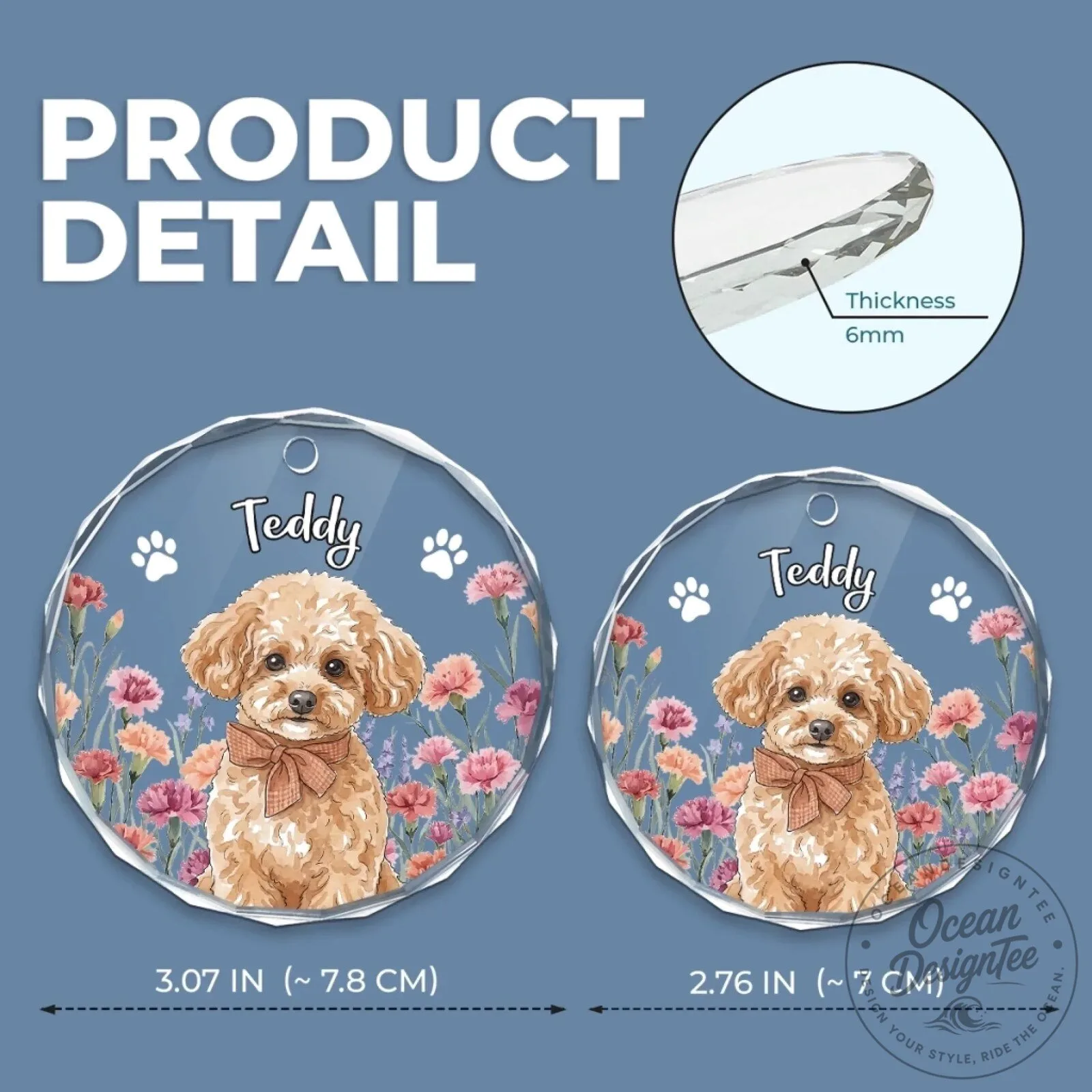 Custom Pet Photo Christmas Gifts Personalized Circle Glass Ornament 14 Custom Pet Photo Christmas Gifts Personalized Circle Glass Ornament