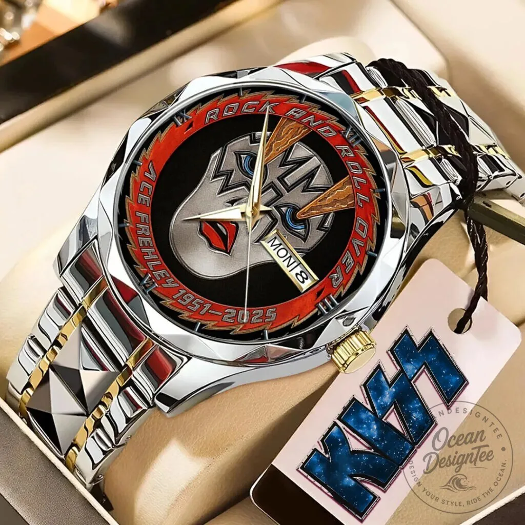 KISS Ace Frehley Rock and Roll Over Stainless Steel Quartz Watch