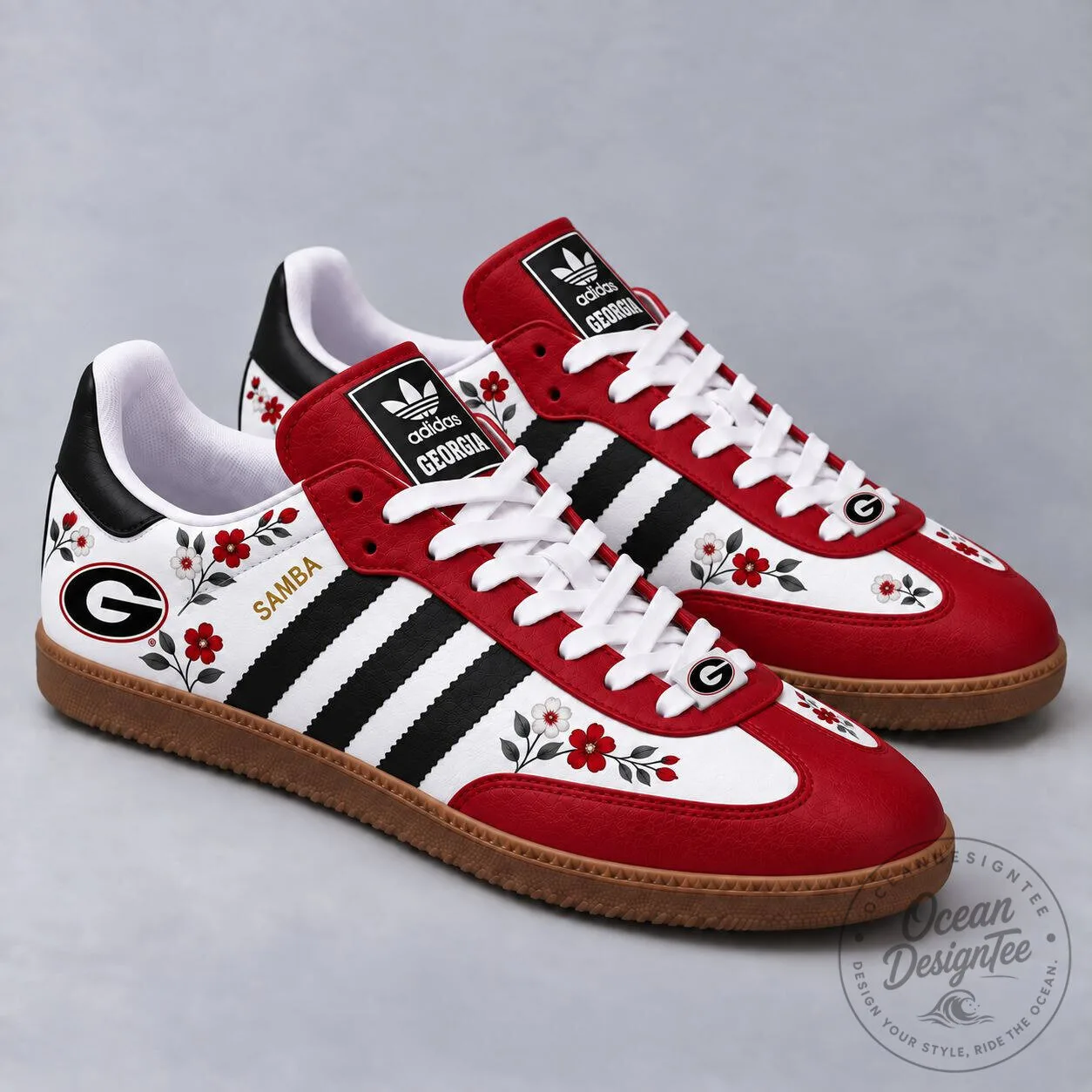 Georgia Bulldogs NCAA Floral Game Day Samba Shoes