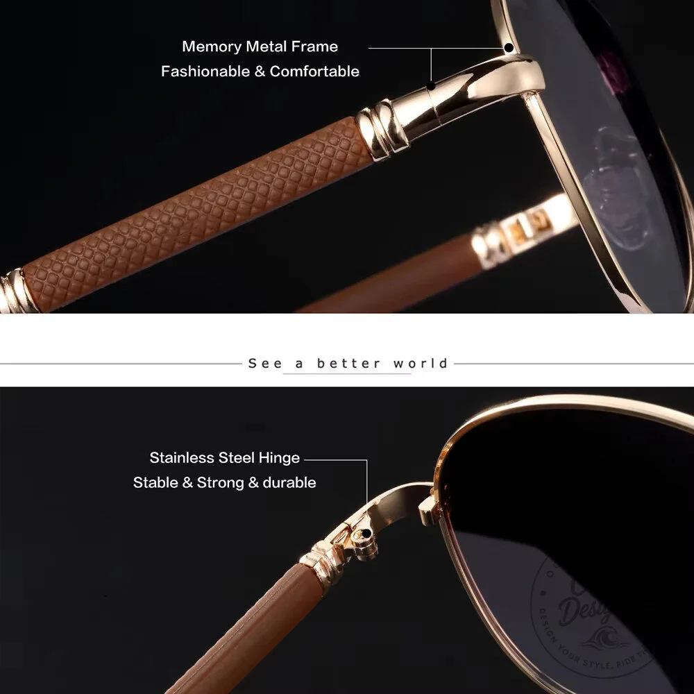 Corvette C8 Stingray Gold Frame Polarized Aviator Sunglasses with Case 17 Corvette C8 Stingray Gold Frame Polarized Aviator Sunglasses with Case