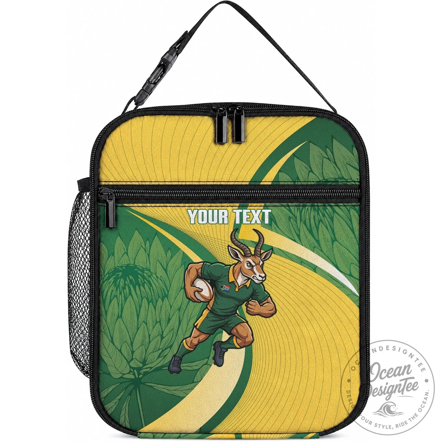 South Africa Rugby Springboks Mascot Custom Lunch Bag