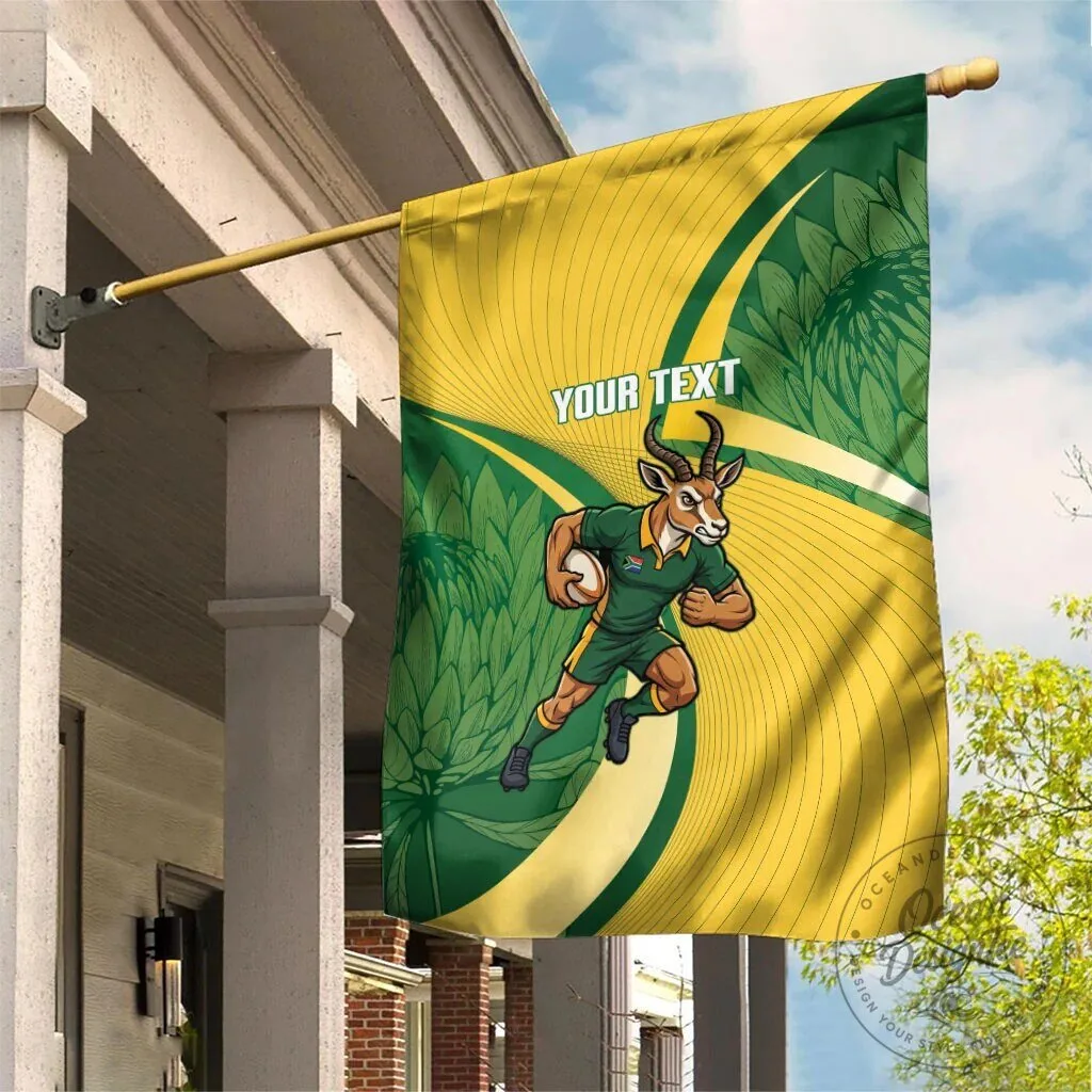 South Africa Rugby Springboks Mascot Custom Garden Flag