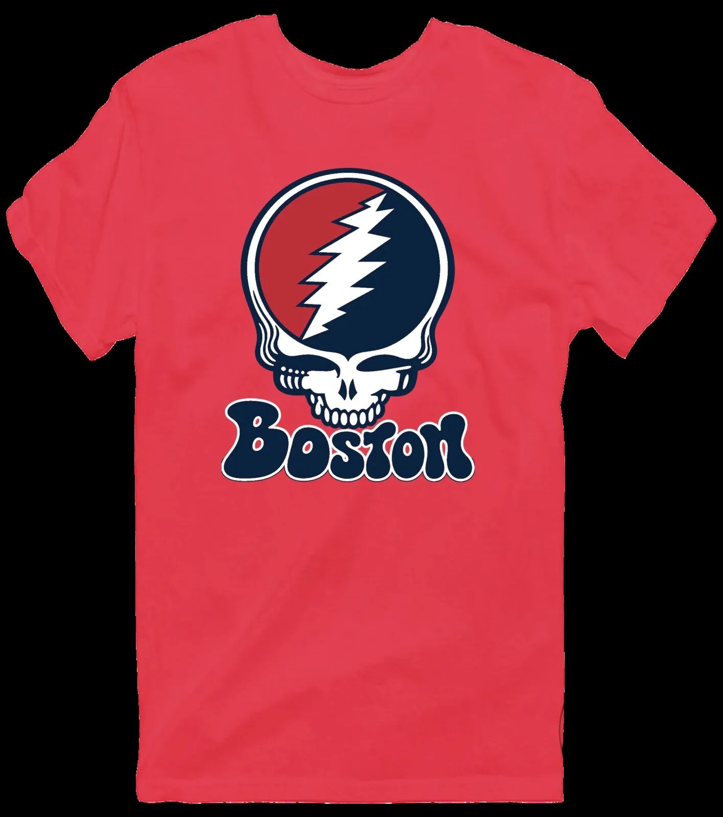 Grateful Dead Steal Your Face Boston Baseball Skull T-Shirt
