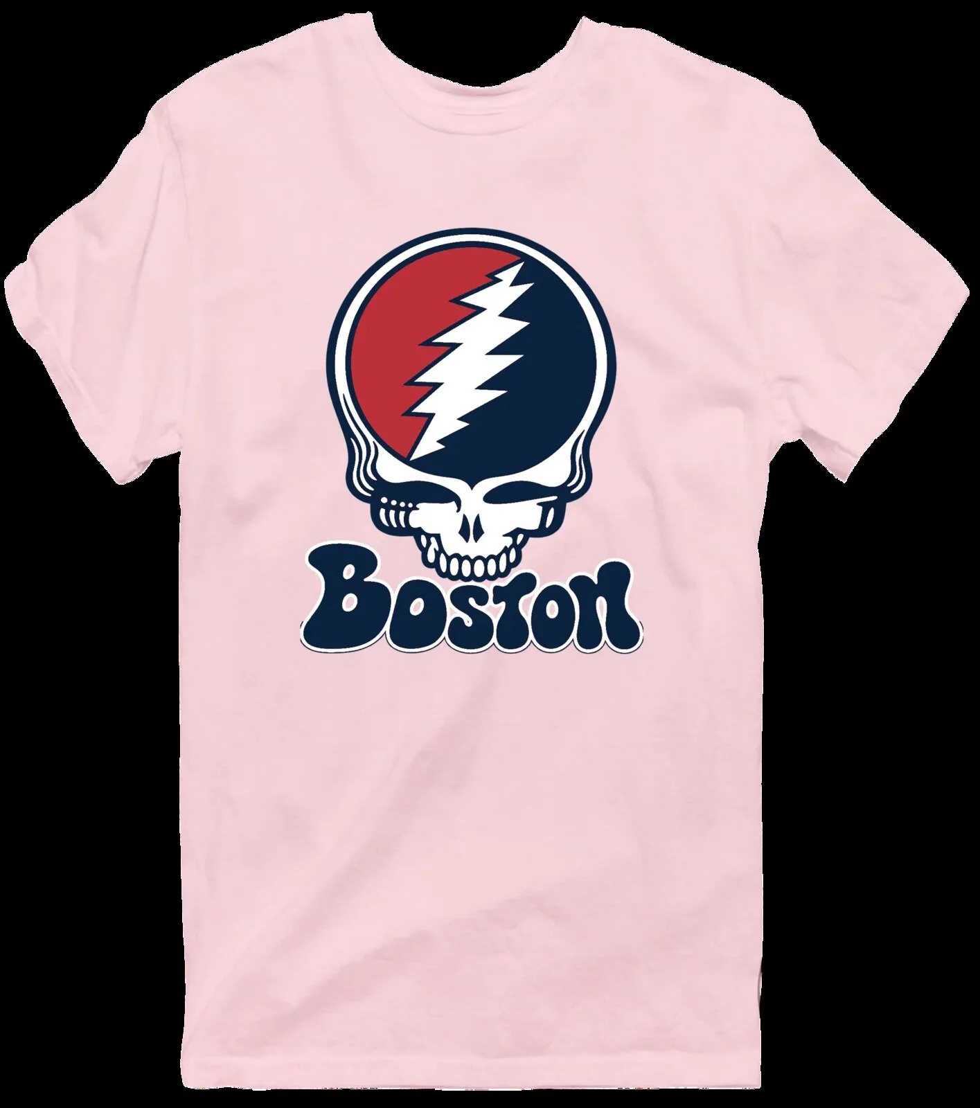 Grateful Dead Steal Your Face Boston Baseball Skull T-Shirt 18 Grateful Dead Steal Your Face Boston Baseball Skull T-Shirt