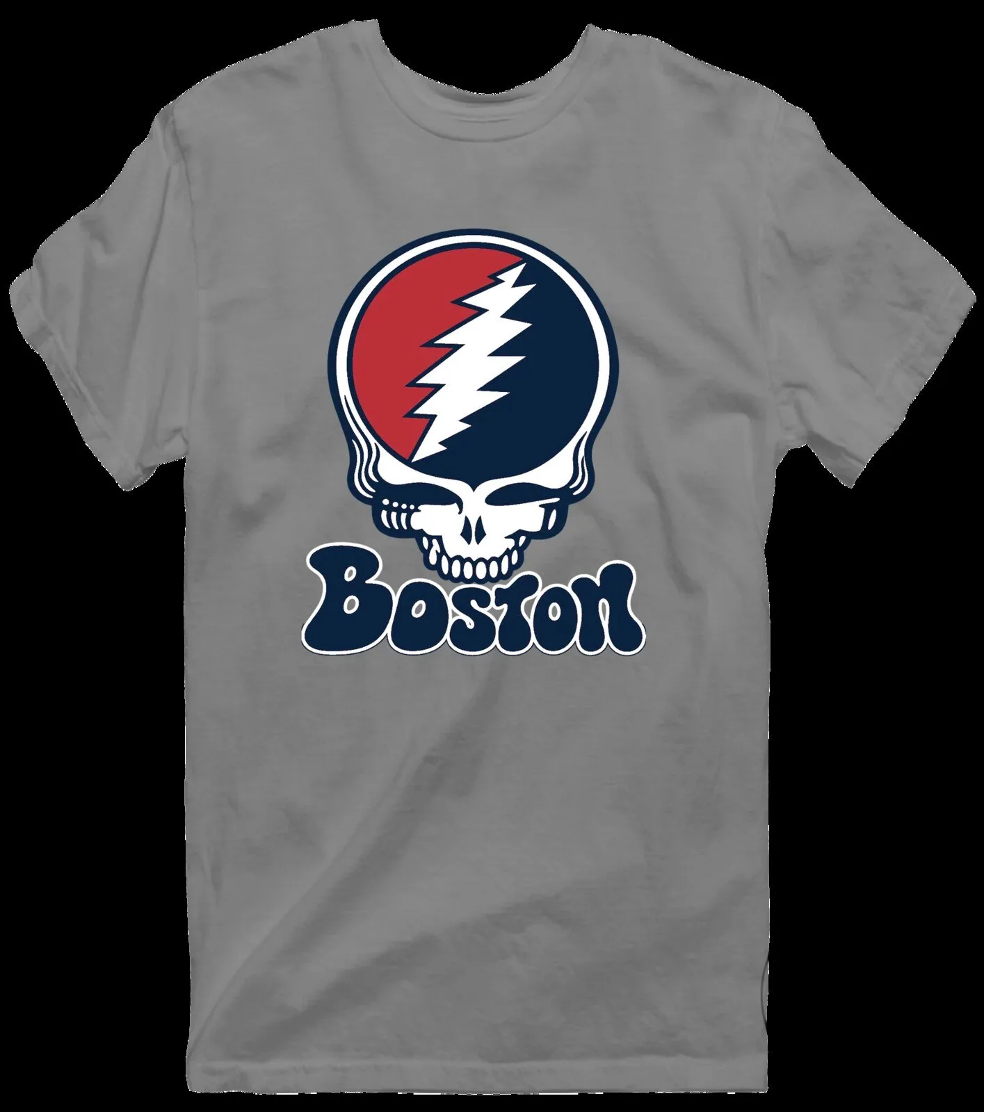 Grateful Dead Steal Your Face Boston Baseball Skull T-Shirt 19 Grateful Dead Steal Your Face Boston Baseball Skull T-Shirt