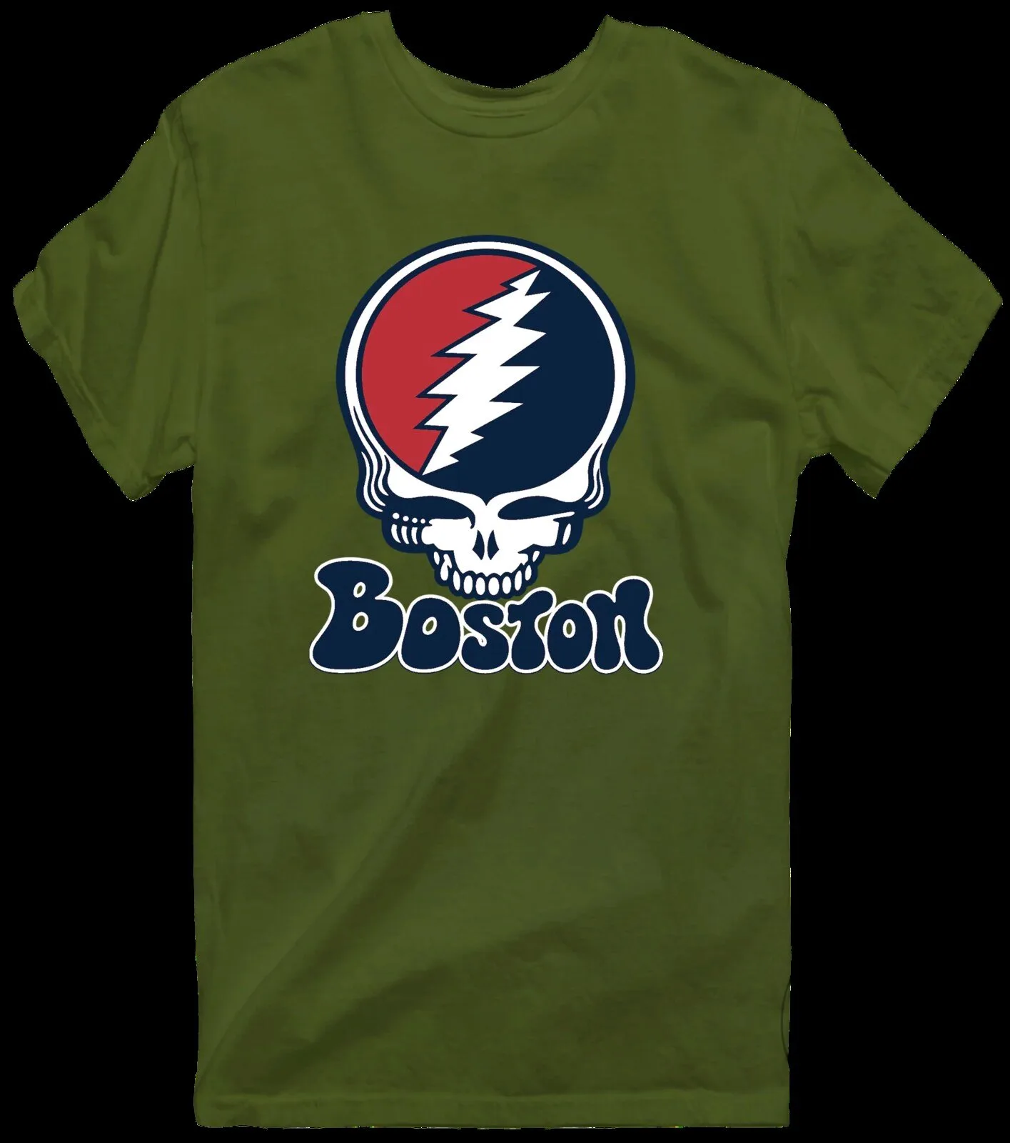 Grateful Dead Steal Your Face Boston Baseball Skull T-Shirt 23 Grateful Dead Steal Your Face Boston Baseball Skull T-Shirt