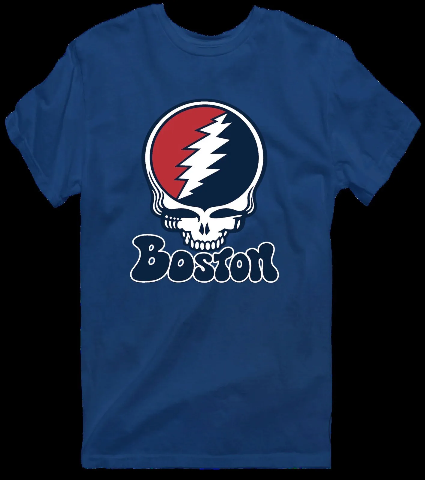 Grateful Dead Steal Your Face Boston Baseball Skull T-Shirt 25 Grateful Dead Steal Your Face Boston Baseball Skull T-Shirt