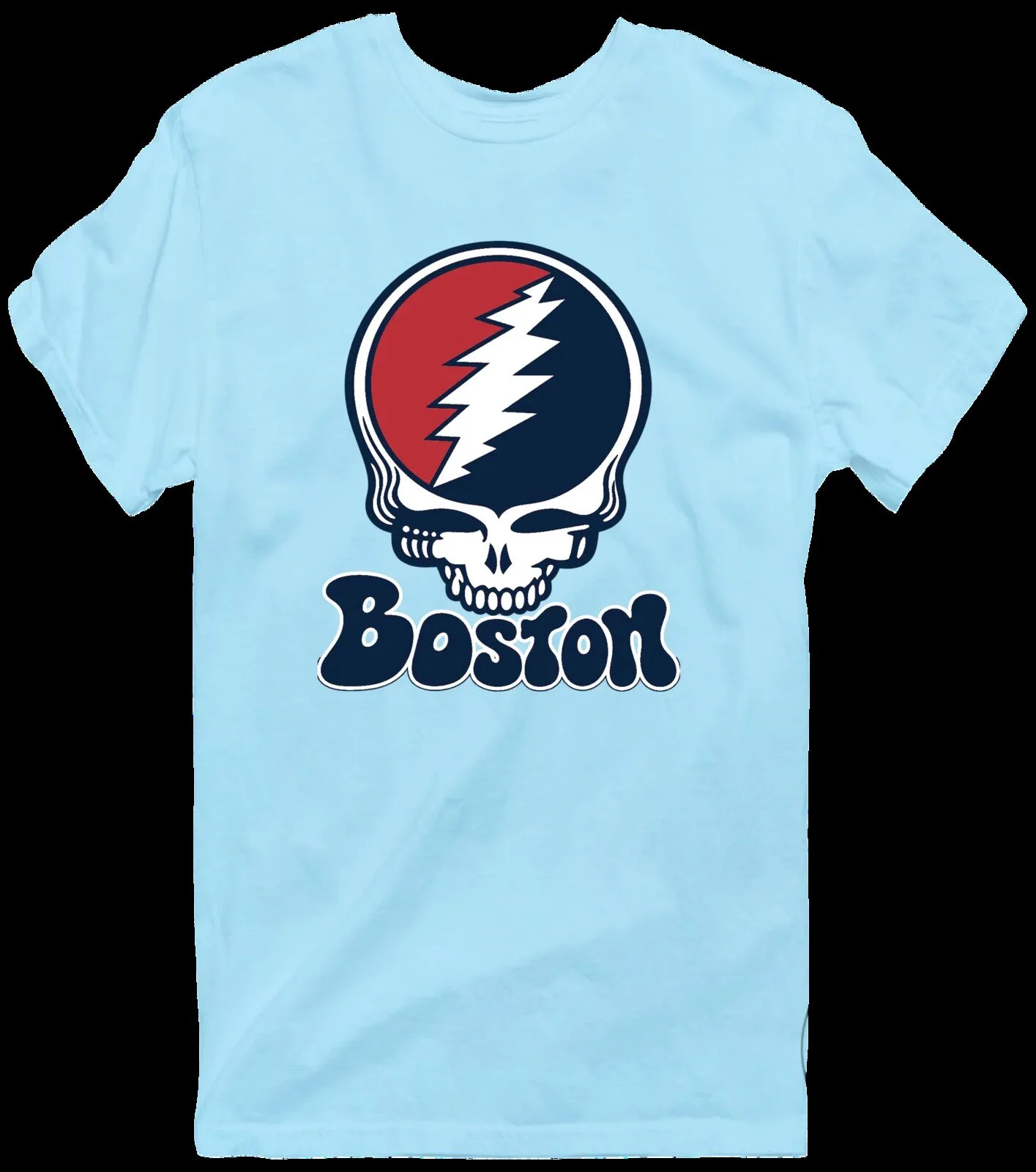Grateful Dead Steal Your Face Boston Baseball Skull T-Shirt 26 Grateful Dead Steal Your Face Boston Baseball Skull T-Shirt
