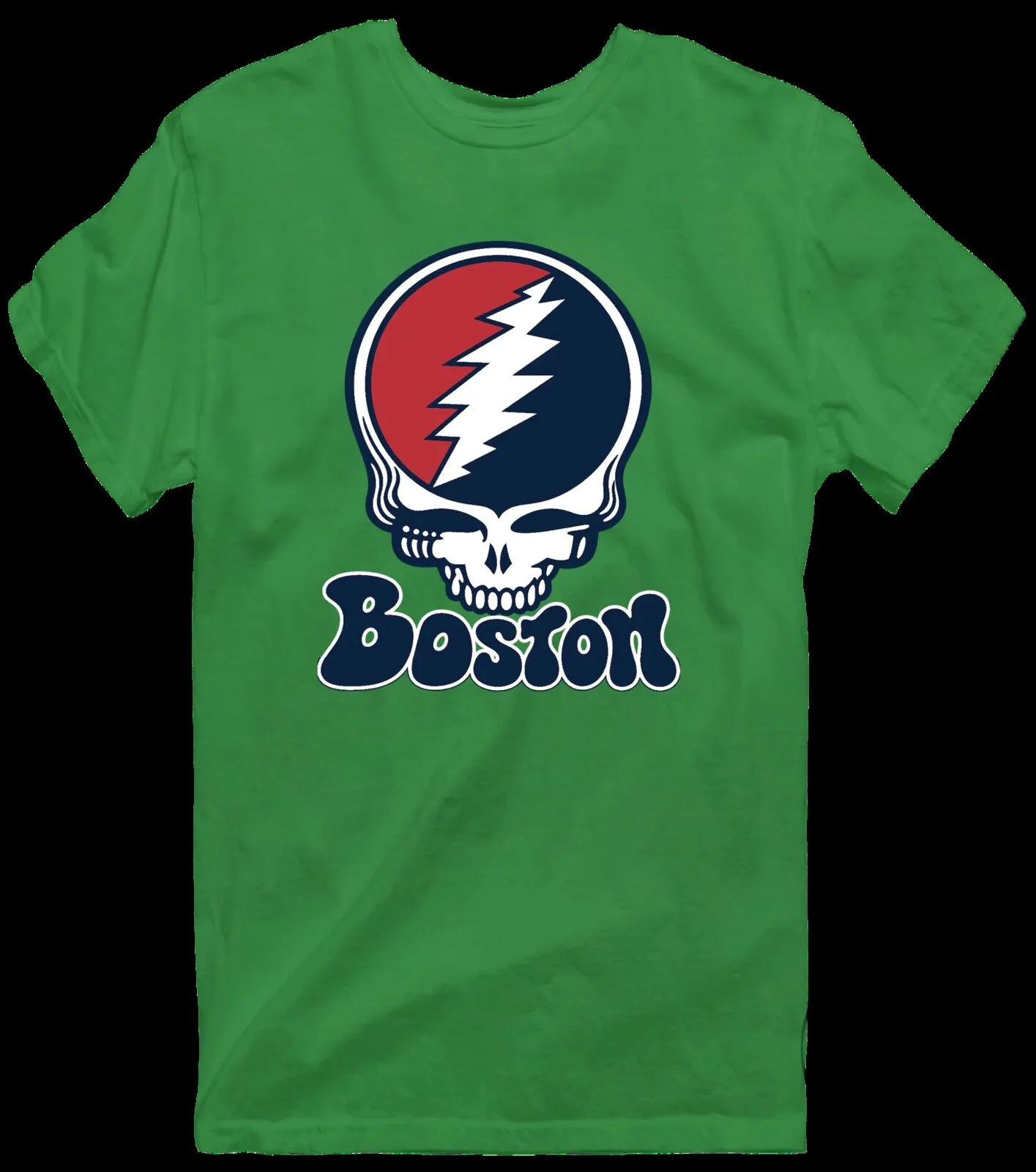 Grateful Dead Steal Your Face Boston Baseball Skull T-Shirt 27 Grateful Dead Steal Your Face Boston Baseball Skull T-Shirt