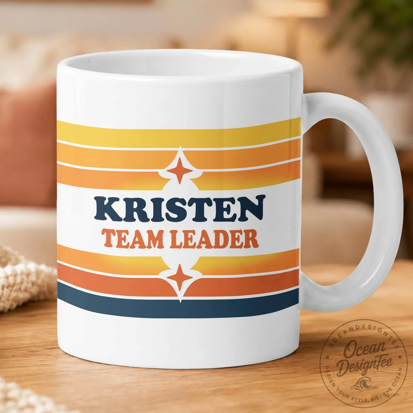 Personalized Dumpster Fire Response Team Retro Striped Coffee Mug 9 Personalized Dumpster Fire Response Team Retro Striped Coffee Mug