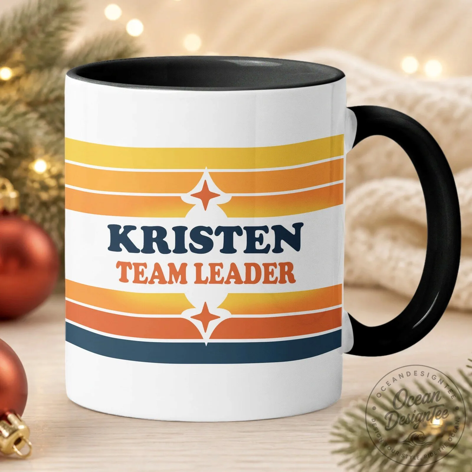 Personalized Dumpster Fire Response Team Retro Striped Coffee Mug 10 Personalized Dumpster Fire Response Team Retro Striped Coffee Mug