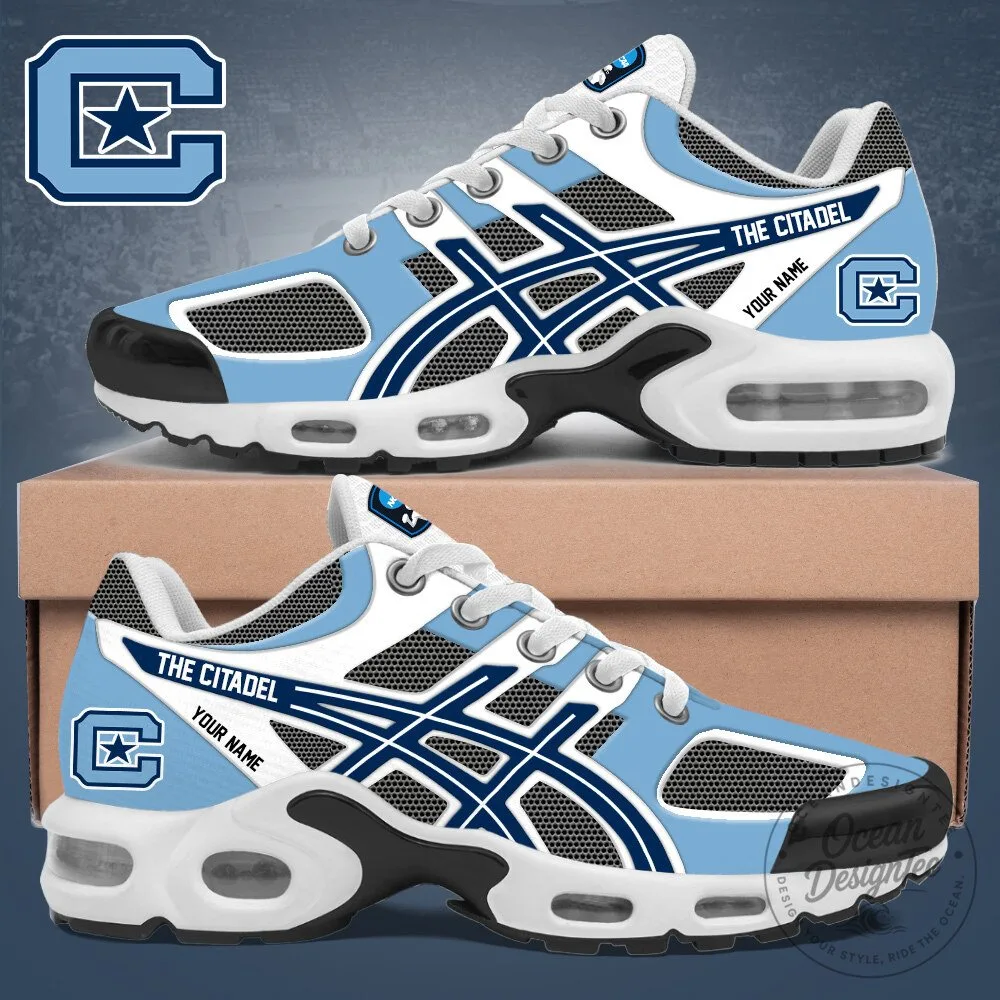 The Citadel Bulldogs NCAA Personalized Air Max Plus Sneakers