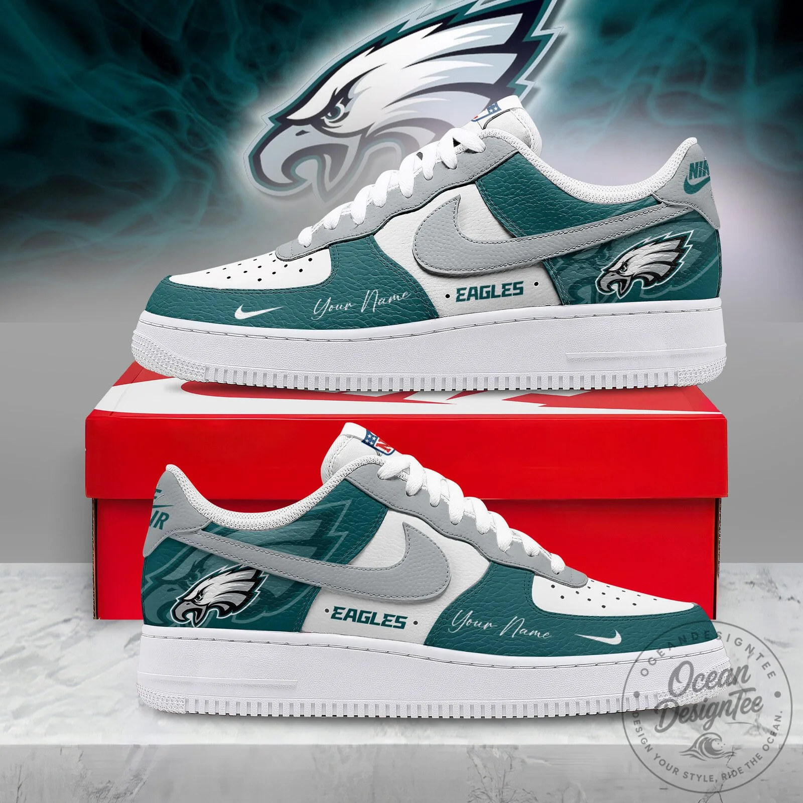 Philadelphia Eagles Custom Name Victory Pride Limited Edition Shoes