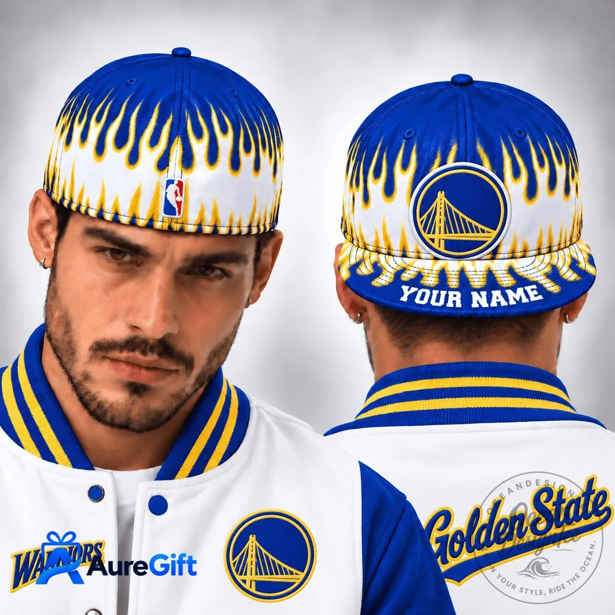 Golden State Warriors NBA Basketball Team Personalized Snapback Cap Hat