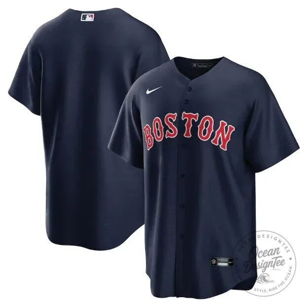 Boston Red Sox Navy Blue Official Major League Baseball Jersey