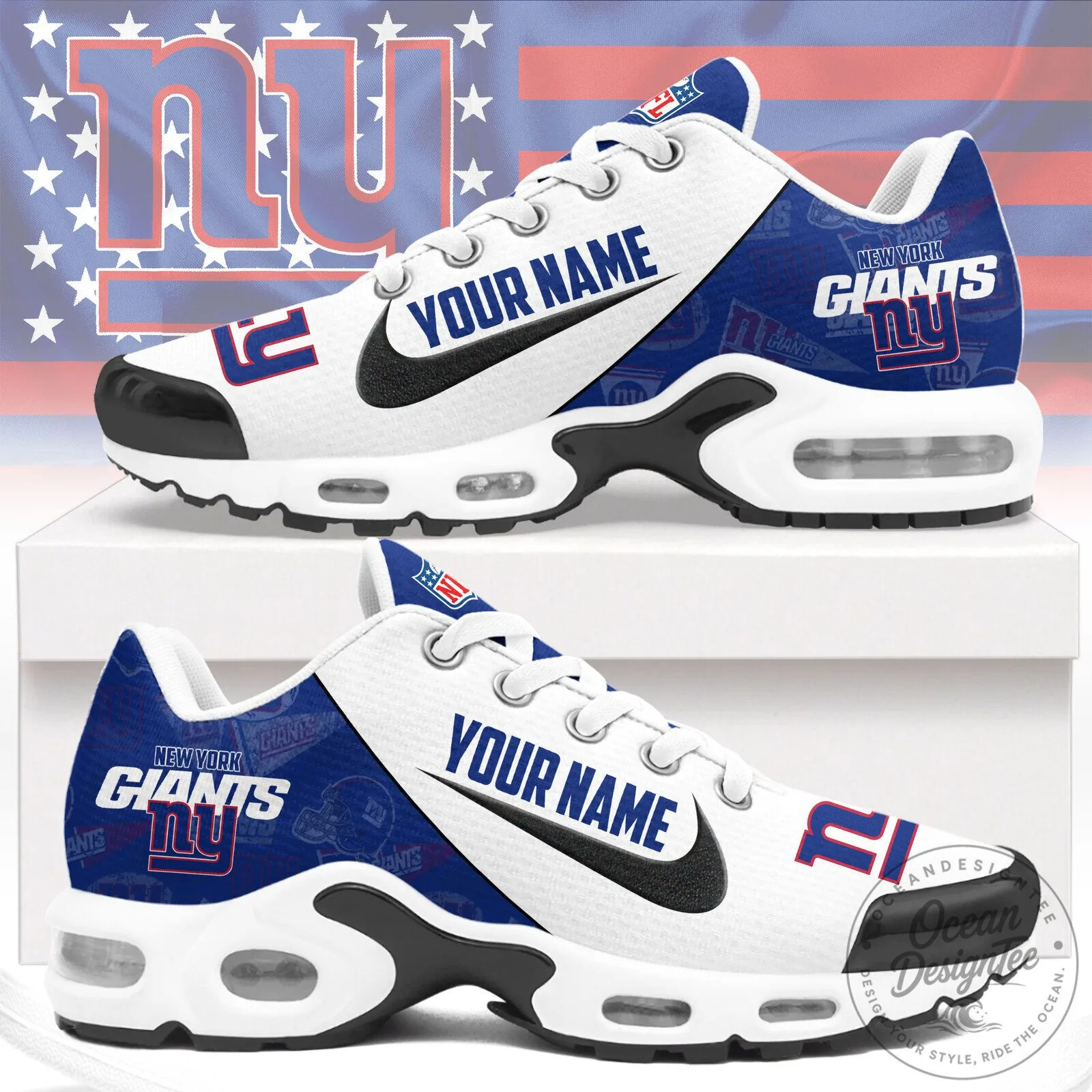 New York Giants Custom Name Running Shoes for Men and Women 1 New York Giants Custom Name Running Shoes for Men and Women