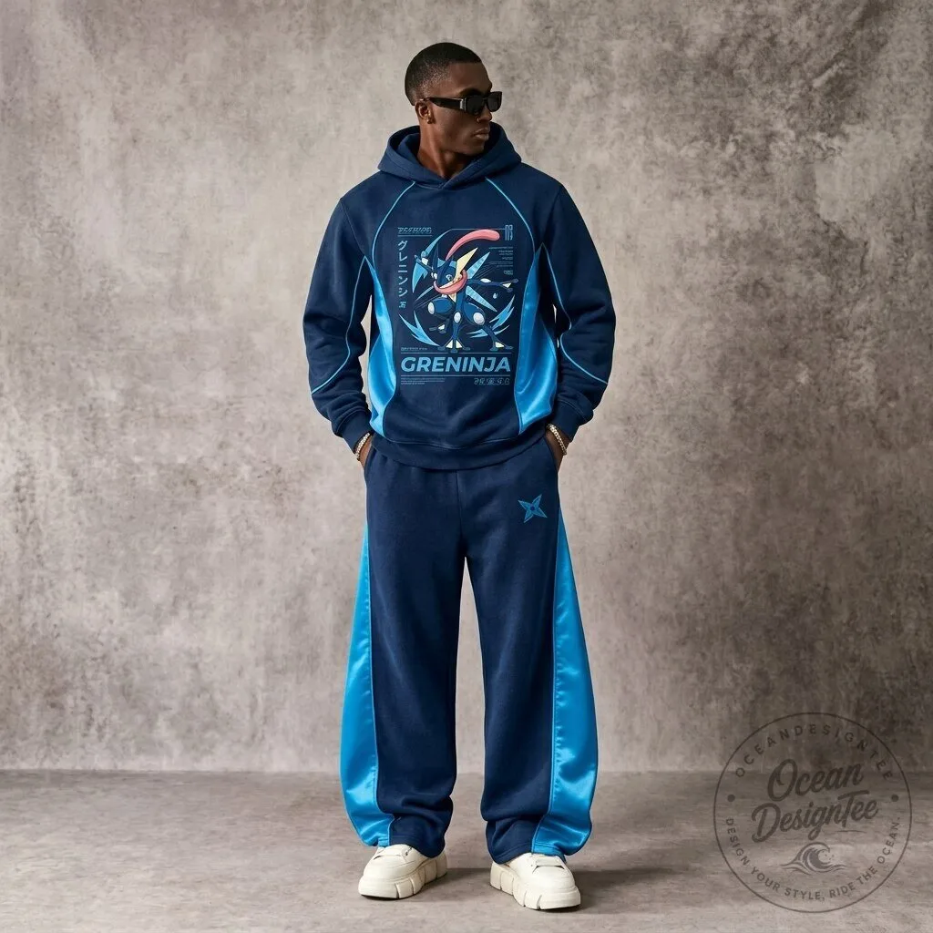 Greninja Pokemon Anime Character Graphic Art Hoodie