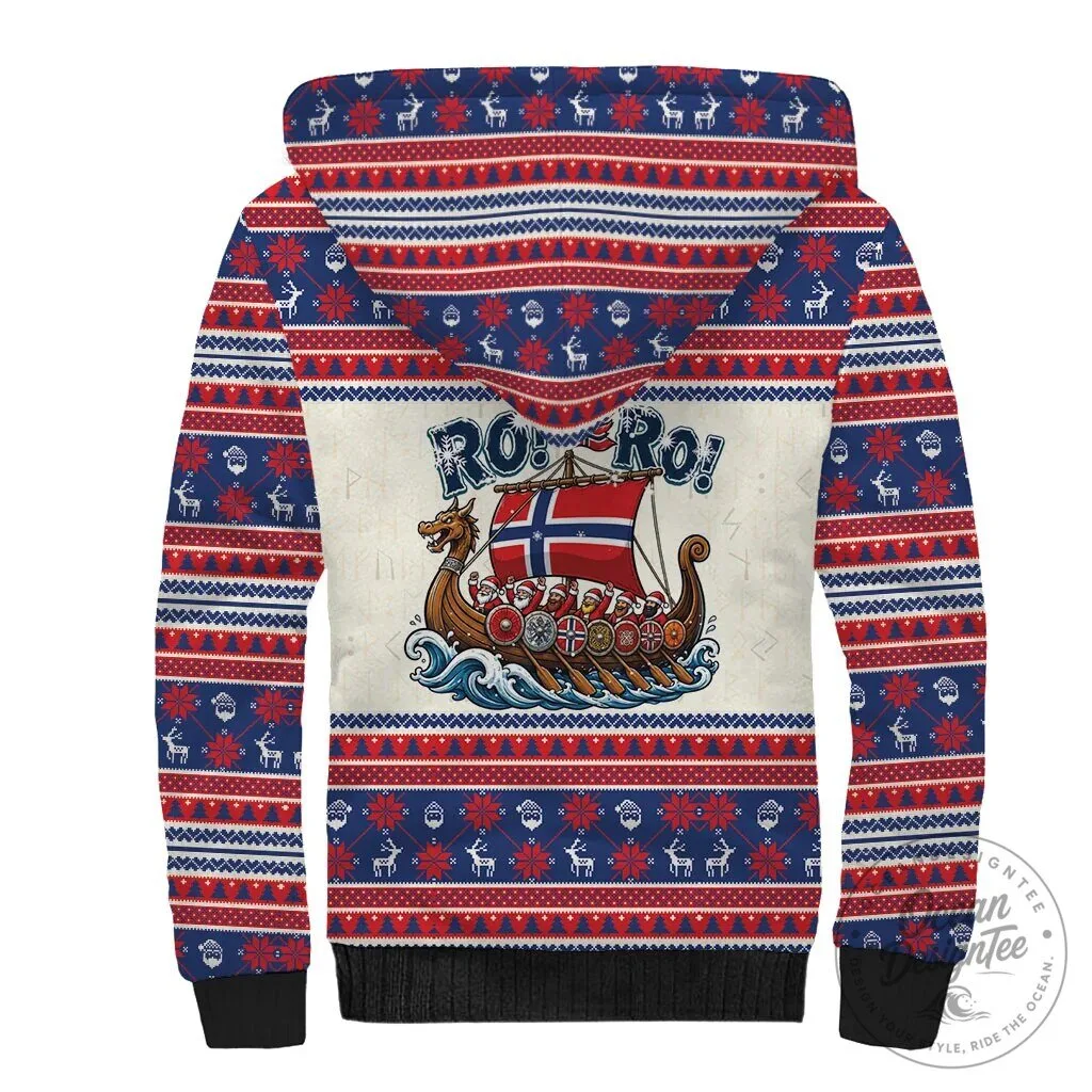 Norge Christmas Sherpa Lined Viking Santa Claus Winter Full-Zip Hoodie 7 Norge Christmas Sherpa Lined Viking Santa Claus Winter Full-Zip Hoodie