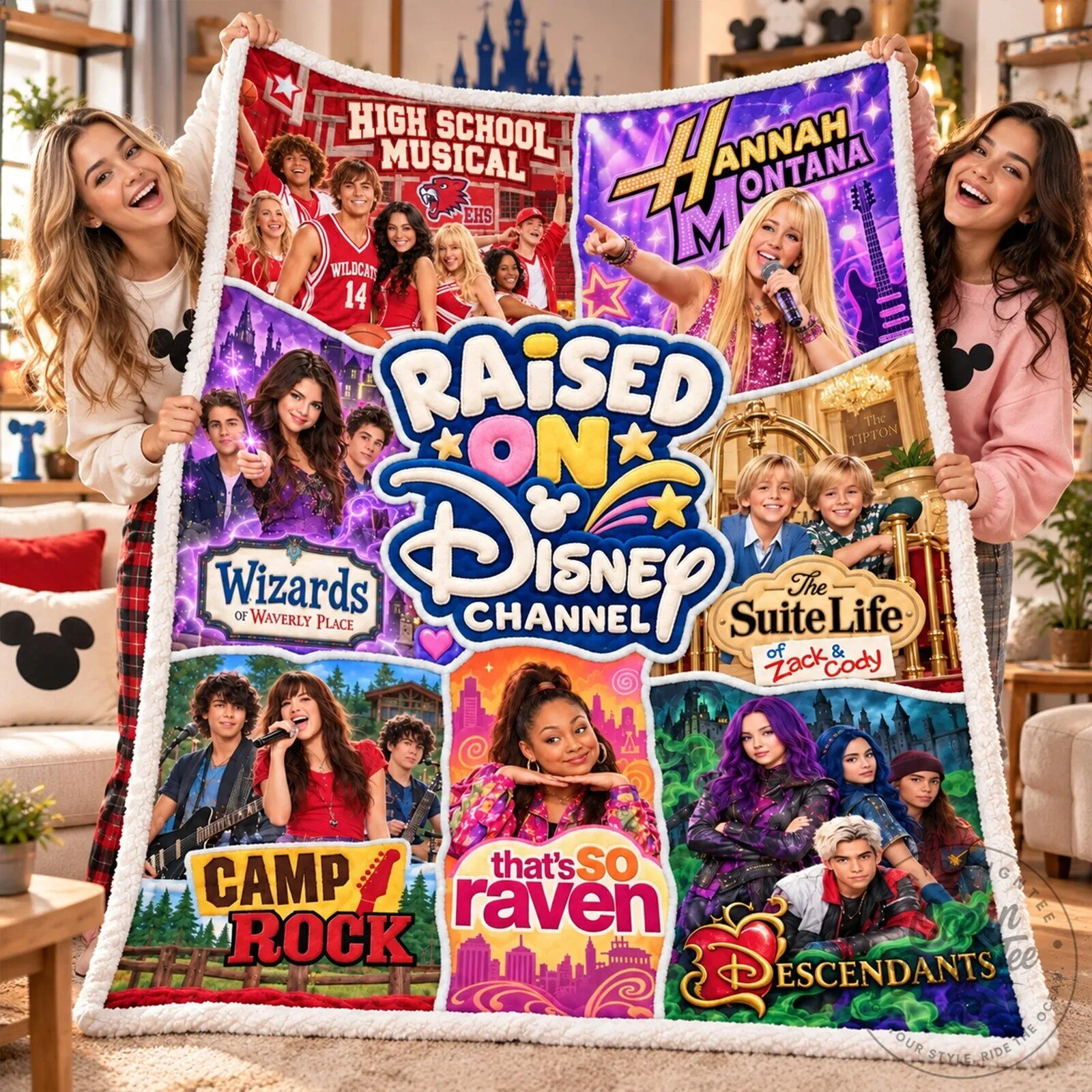 Raised On Disney Channel Shows Fleece Blanket