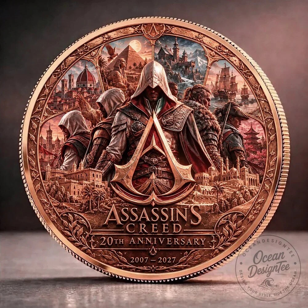 Assassin's Creed 20th Anniversary Commemorative Gold Coin 7 Assassin