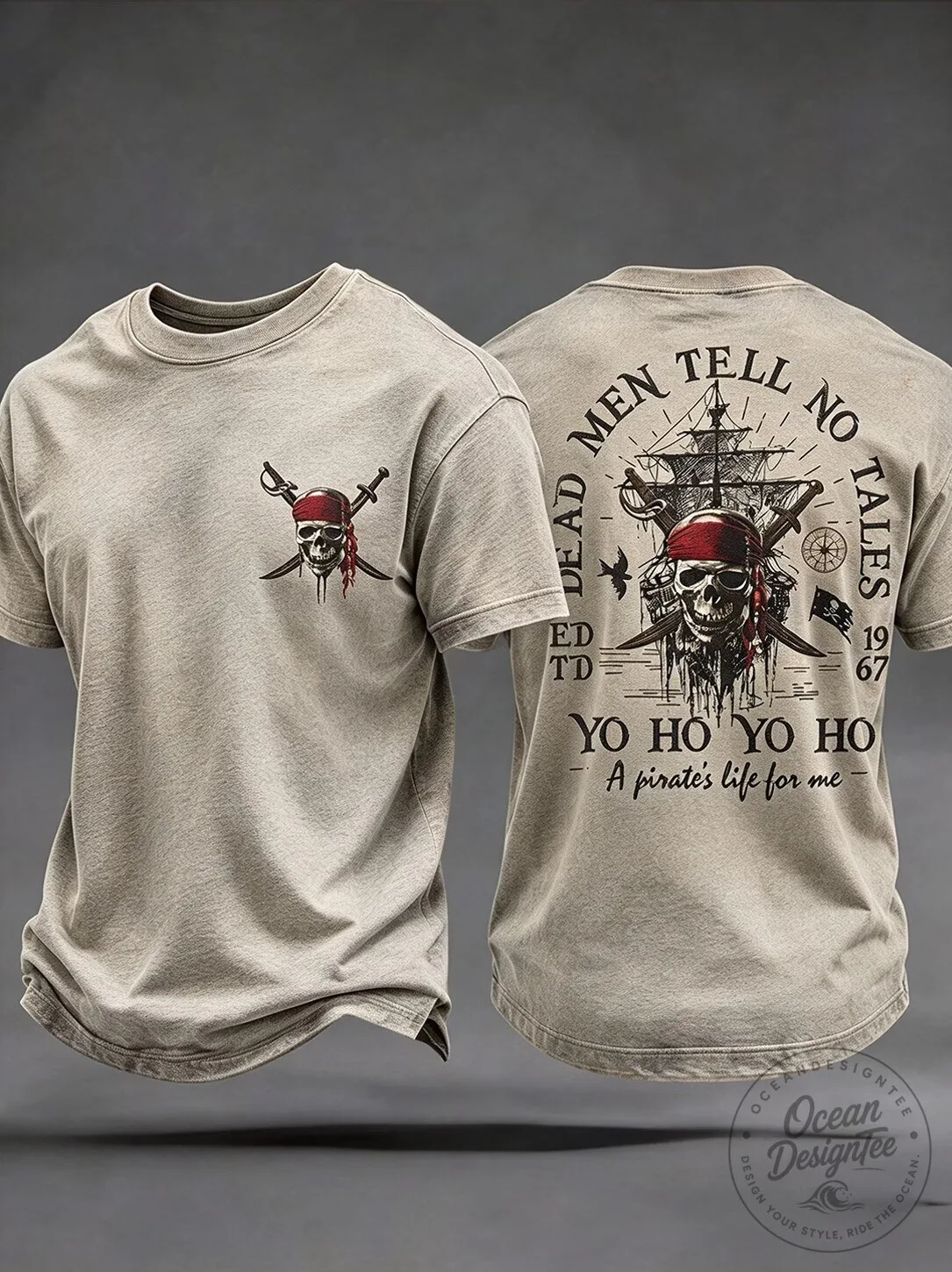 Dead Men Tell No Tales Pirate Skull Graphic T-Shirt