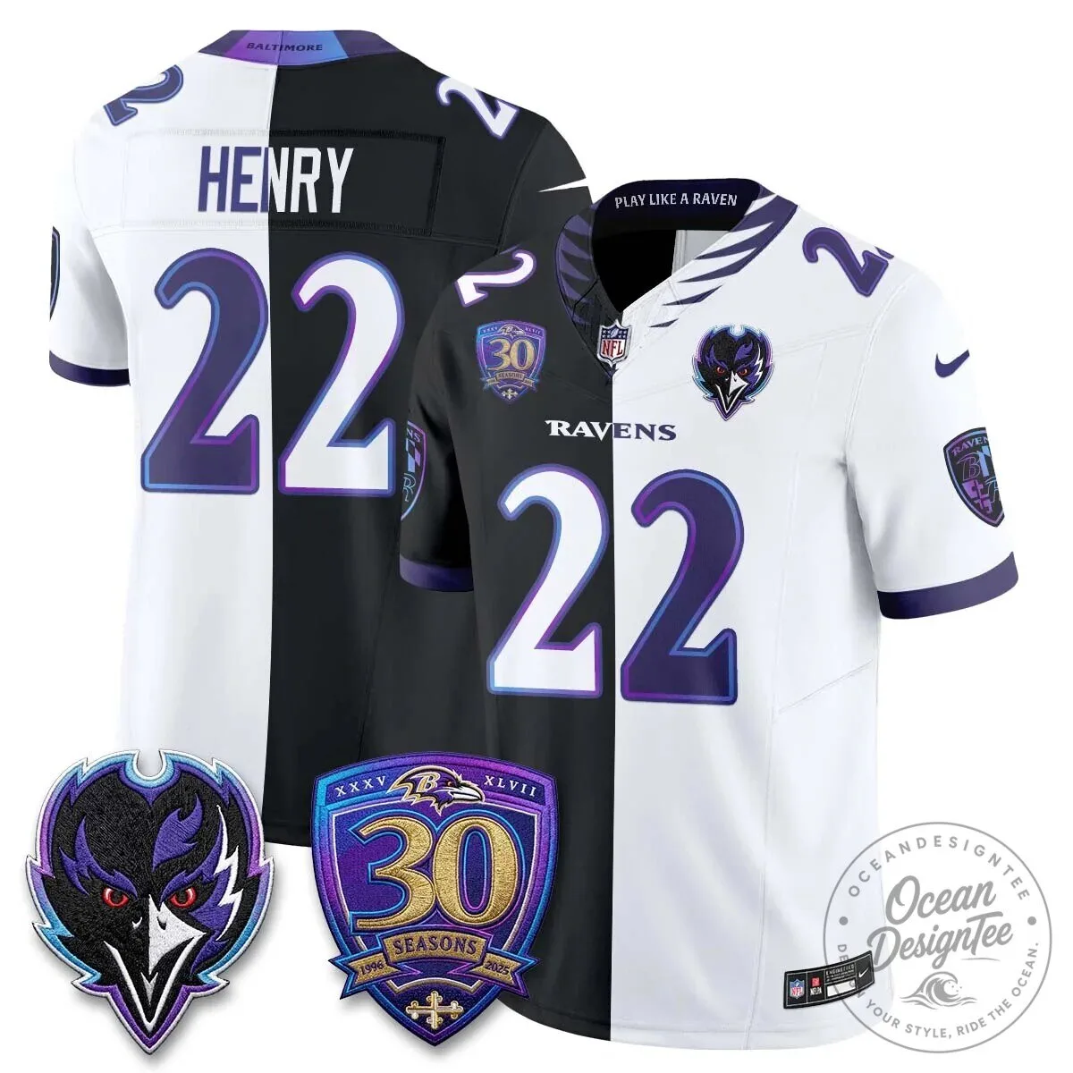 Lamar Jackson Baltimore Ravens Purple White Split Vapor Football Jersey 65 Lamar Jackson Baltimore Ravens Purple White Split Vapor Football Jersey