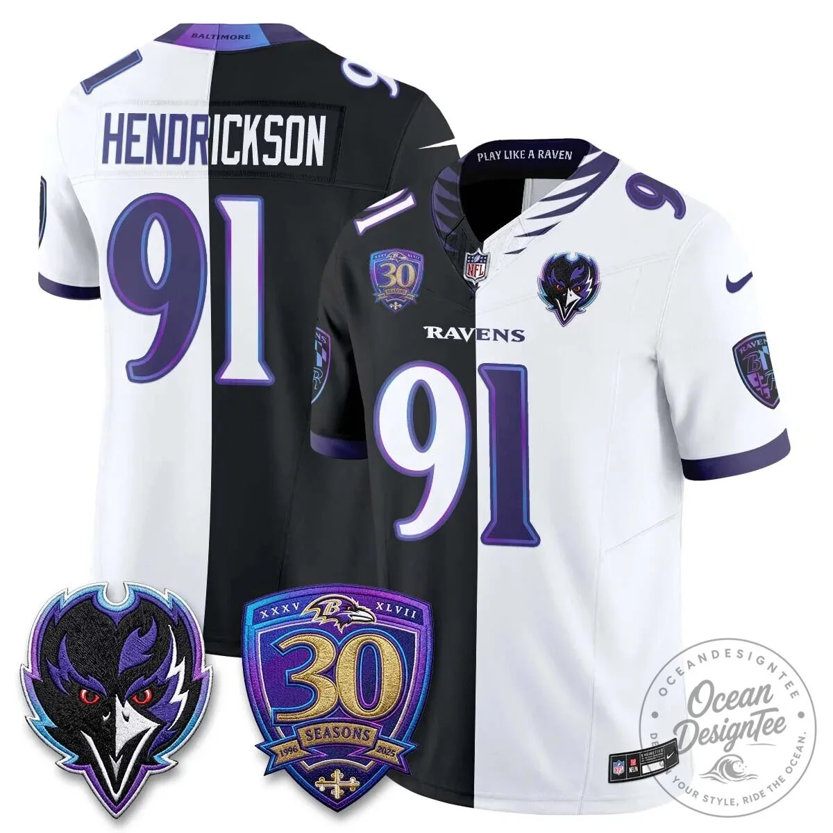 Lamar Jackson Baltimore Ravens Purple White Split Vapor Football Jersey 71 Lamar Jackson Baltimore Ravens Purple White Split Vapor Football Jersey