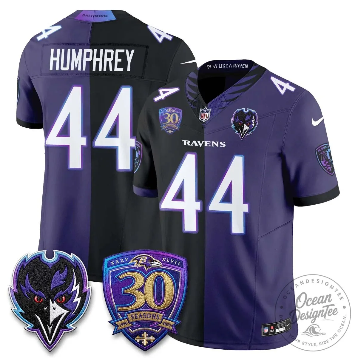 Lamar Jackson Baltimore Ravens Purple White Split Vapor Football Jersey 80 Lamar Jackson Baltimore Ravens Purple White Split Vapor Football Jersey