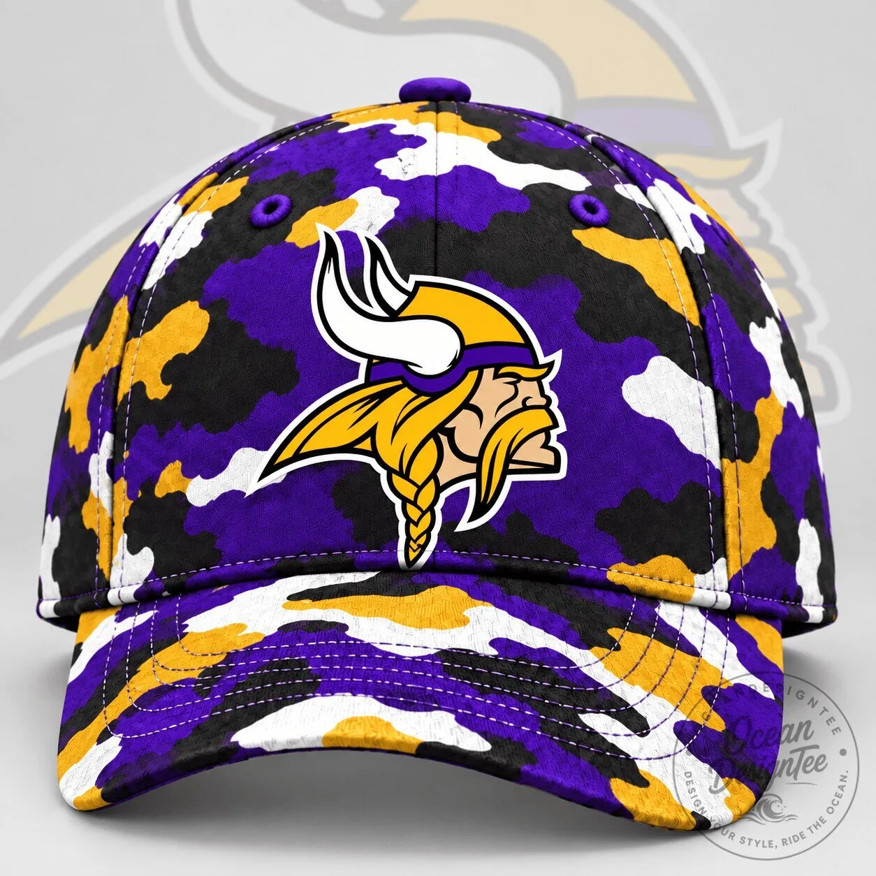 Minnesota Vikings Urban Camouflage All Over Print Baseball Cap Hat