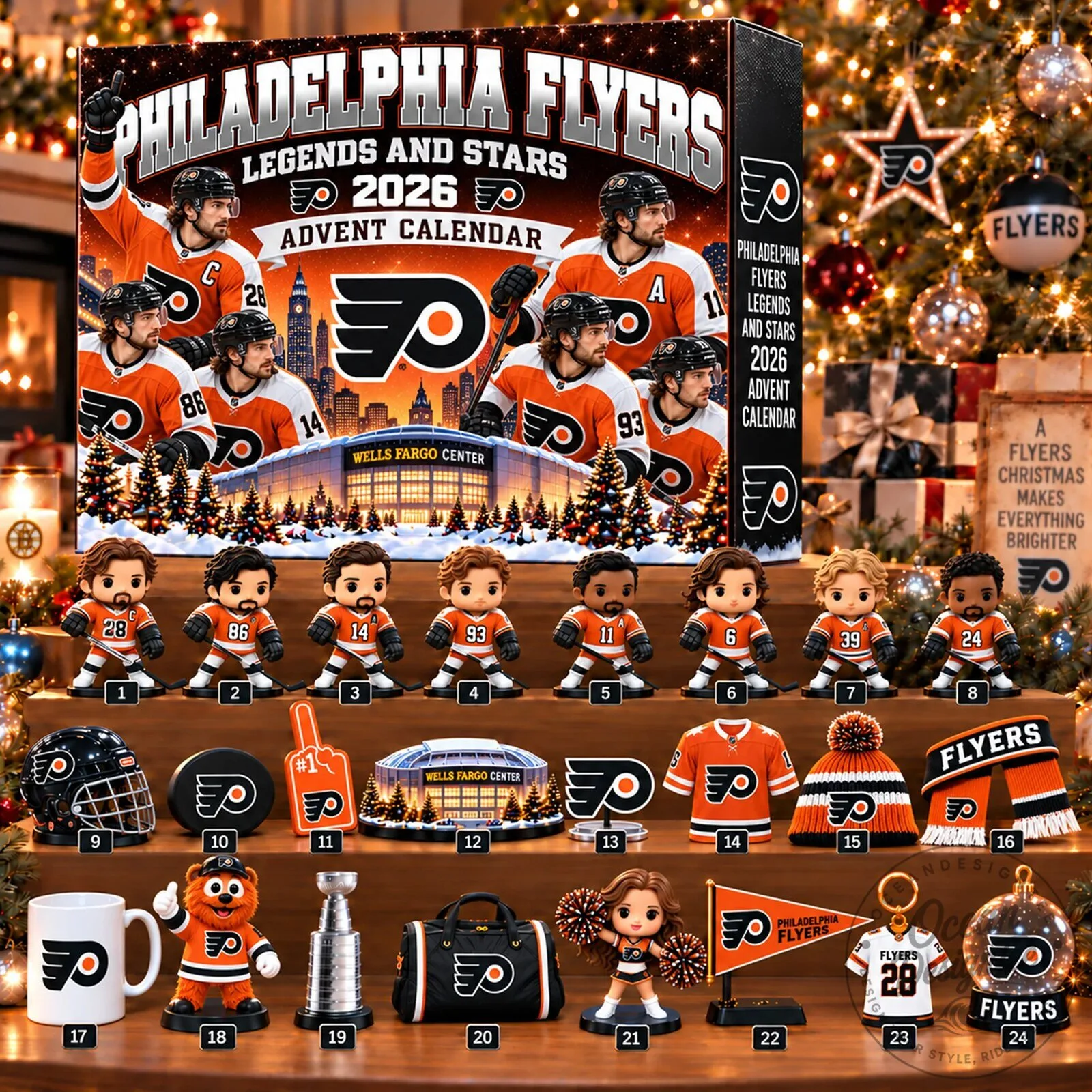 Philadelphia Flyers National Hockey League Legends and Stars Christmas Advent Calendar