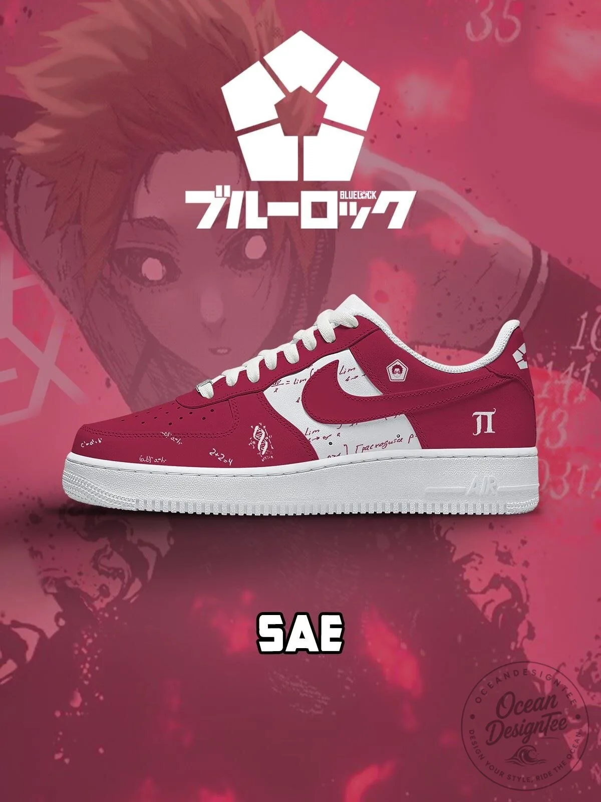 Blue Lock Sae Itoshi Anime Manga Inspired Custom Sneakers Shoes 3 Blue Lock Sae Itoshi Anime Manga Inspired Custom Sneakers Shoes